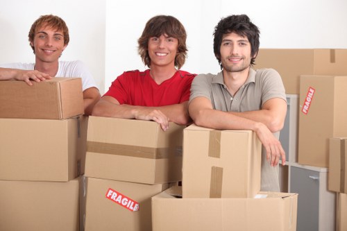 Packed household items ready for transport during a Brent house removal