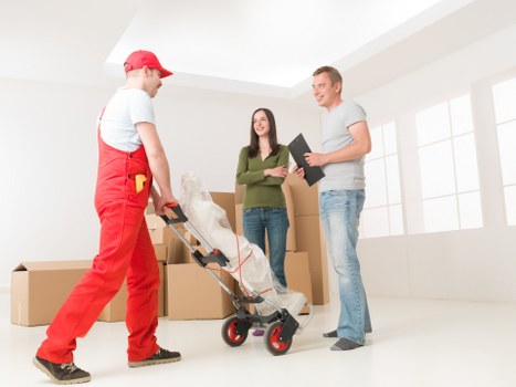Removal van and moving equipment used for a Brent relocation