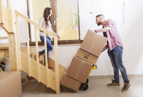 Careful removal of household furniture from a Brent property with tight access