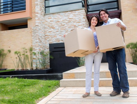 Business furniture and IT equipment prepared for office relocation